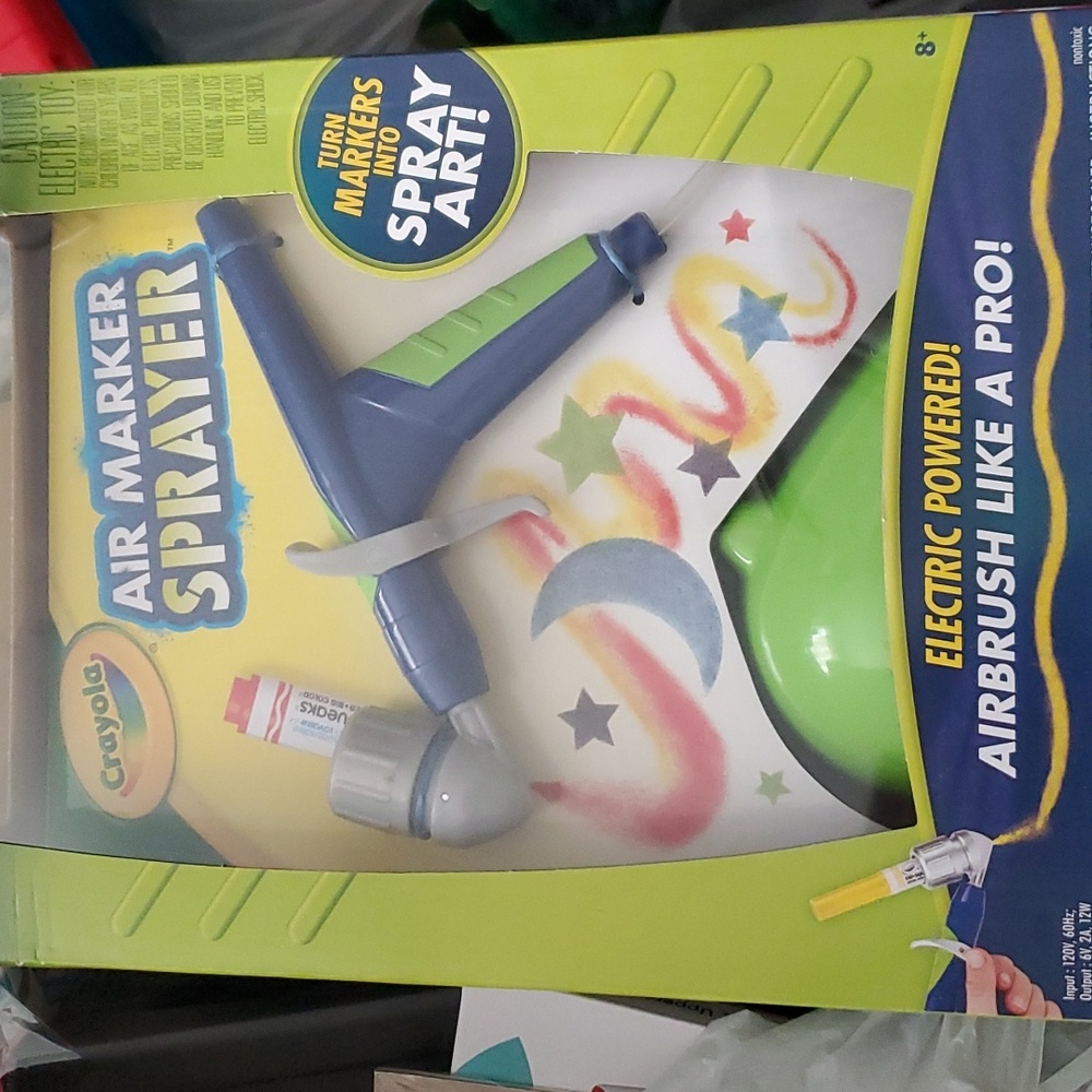 Crayola electric powered air brushing air marker sprayer for spray art‎ new